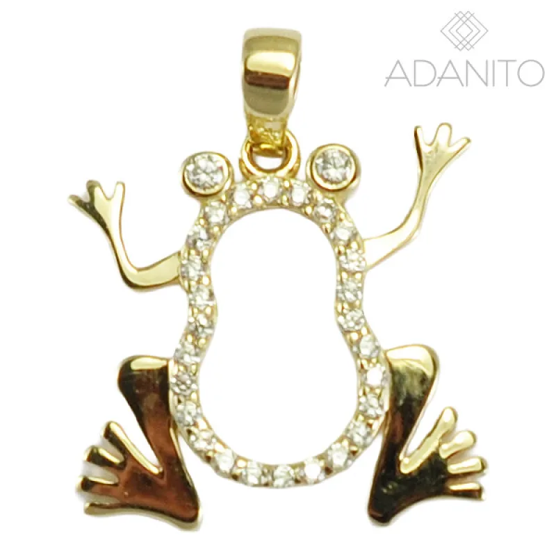 Zlatý prívesok žaba so zirkónmi ADANITO BRP1252G
