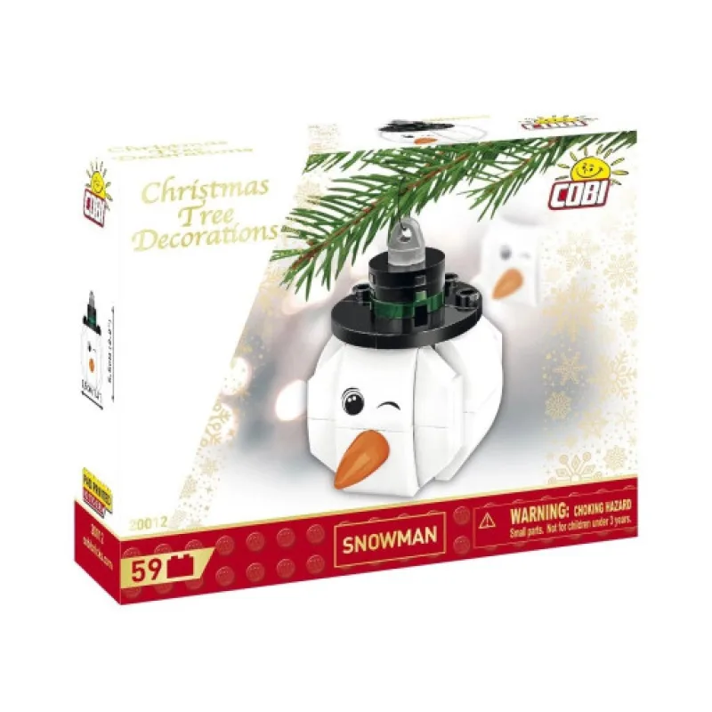 Cobi 20012 Ozdoba na stromeček Sněhulák, 59 kostek