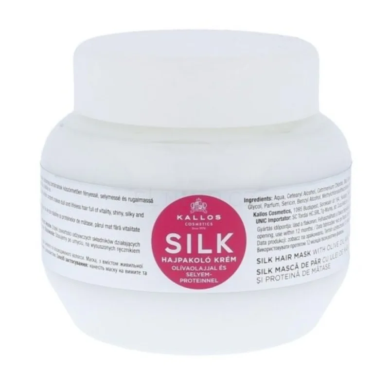 KALLOS KJMN Silk Hair Mask 275ml - hydratačná regeneračná maska na zničené vlasy
