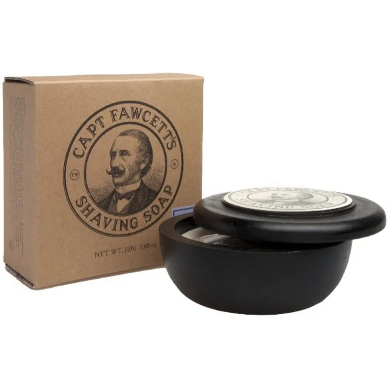 Mydlo na holenie v drevenej miske CAPTAIN FAWCETT Shaving soap 110 g