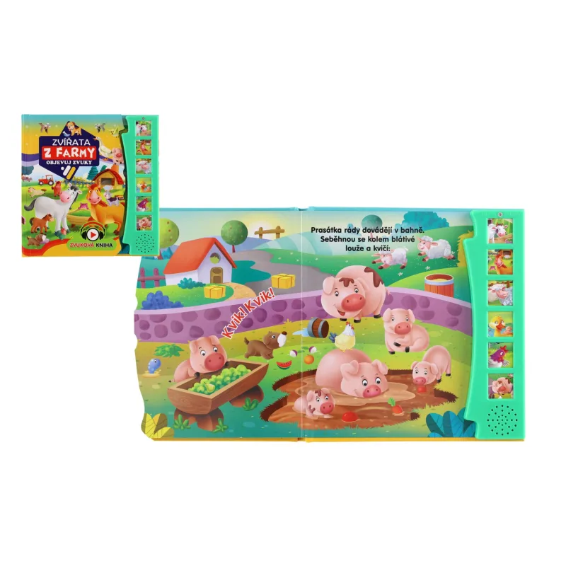 FONI Book Zvuková knižka Zvieratká na farme Objavuj zvuky SK verzia 19x19,5cm