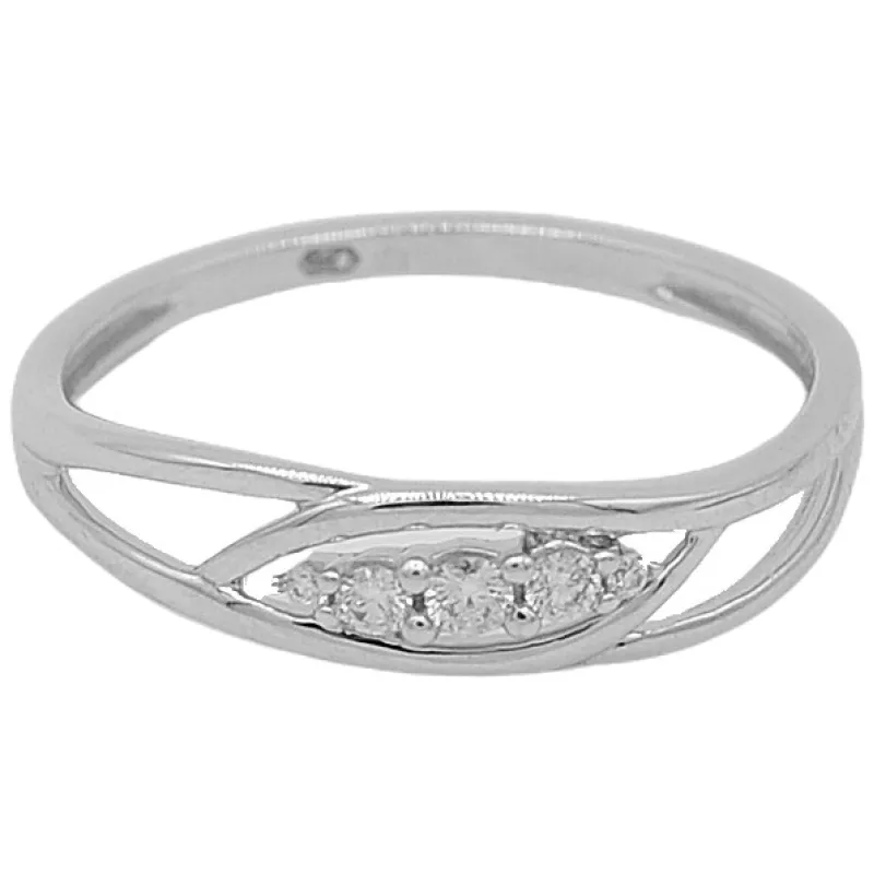 Zlatý briliantový prsteň z bieleho zlata ADANITO ZSU775