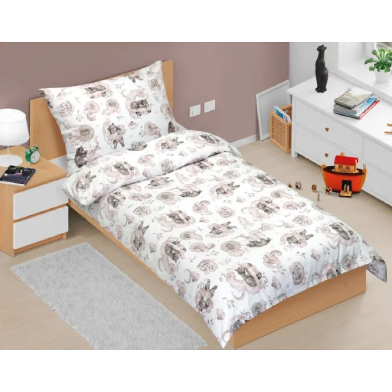 Bellatex Povlečení bavlna Junior, Medvídek spící - 140x200, 70x90cm