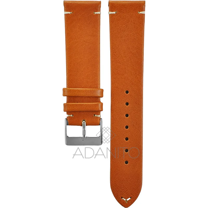 Kožený remienok na hodinky 22 mm hnedý ADANITO TK007R03S27-22