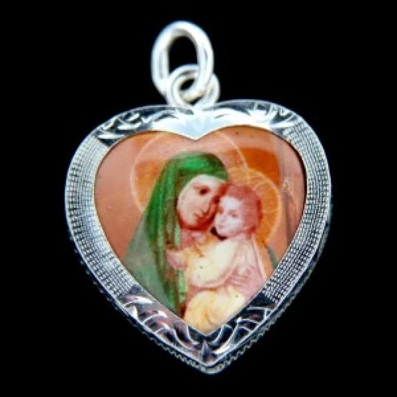 Strieborný prívesok srdce KA P460