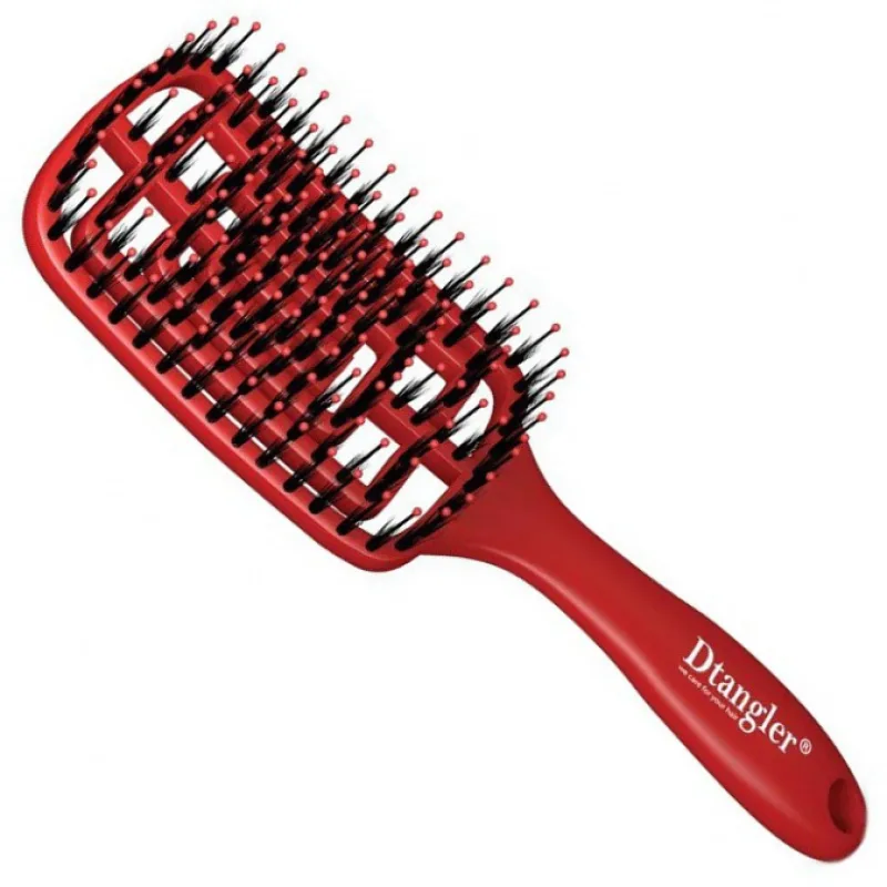 DTANGLER Dry Blow GLOW AND GO Red Scarlett - Profi kefa na rozčesávanie a fénovanie vlasov
