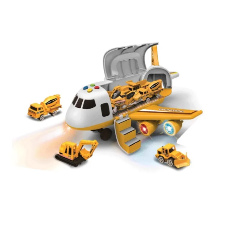 Dopravní letadlo s nákladním prostorem, 3 autíčka 1:64