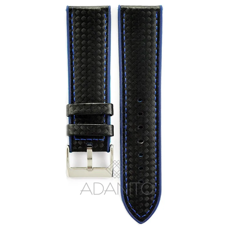 Silikónový remienok na hodinky s karbónovým vzorom DILOY 400.24.1.5