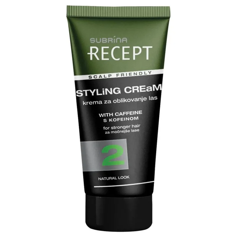 SUBRÍNA Recept Styling Cream 150ml - zmatňujúci stylingový krém s kofeínom
