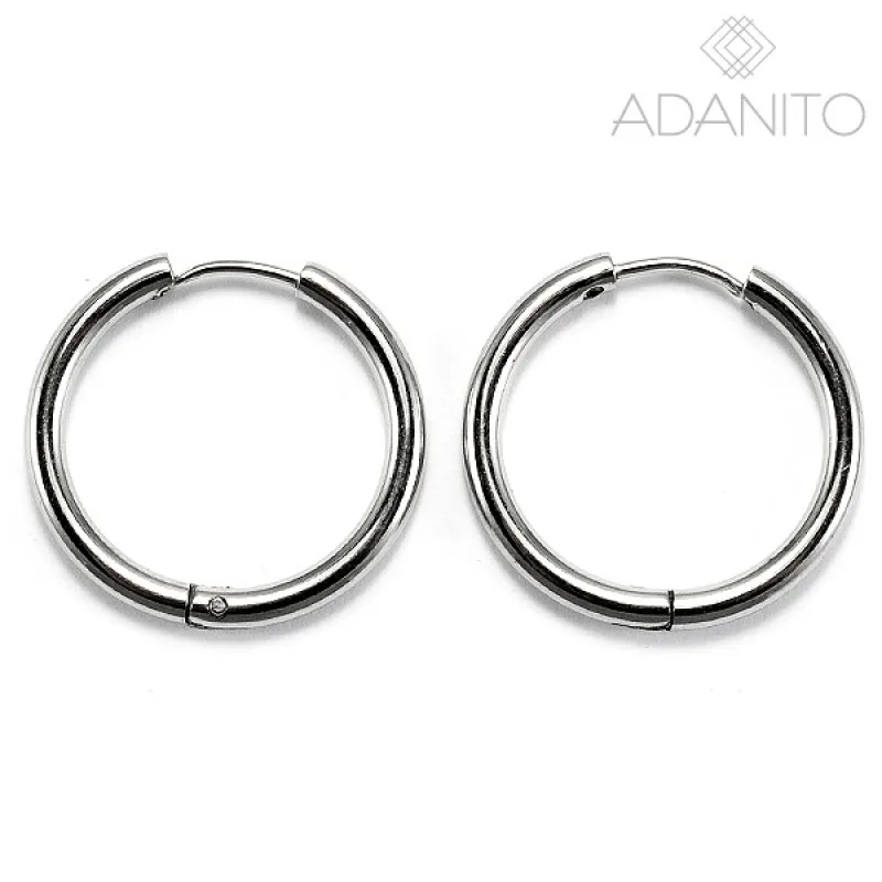 Náušnice z chirurgickej ocele kruhy ADANITO BK33242A, 25 mm