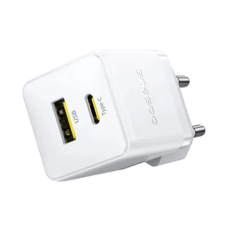 NONAME Baseus Rychlonabíječka do sítě Palm 30W 1xUSB-A 1xUSB-C PD QC 3.0 bílá 6932172672485