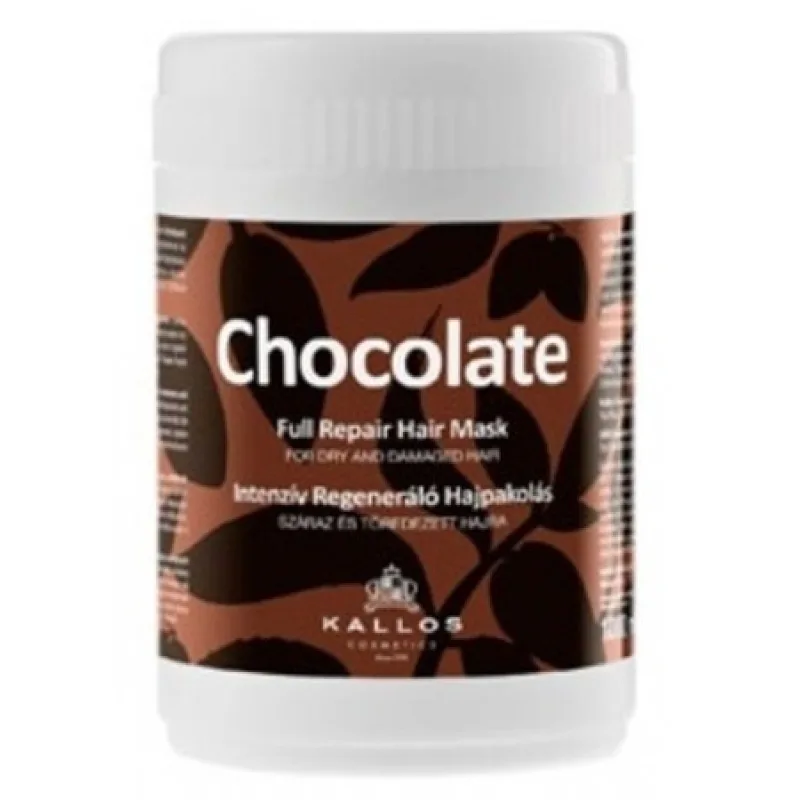 KALLOS Chocolate Repair Mask 1000ml - kúra na suché lámavé vlasy