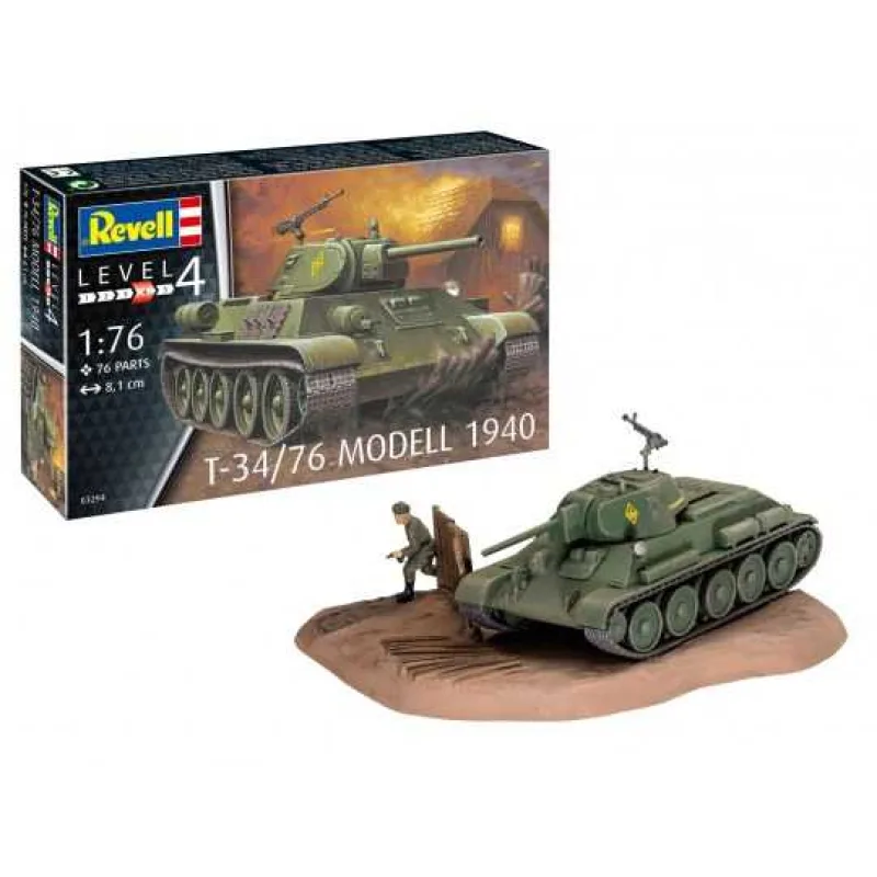 Revell Plastic ModelKit tank 03294 - T-34/76 Model 1940 (1:76)