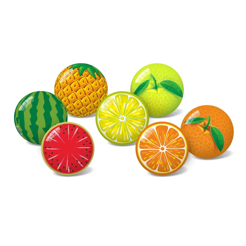Teddies Lopta ovocia 11cm nafúknutá 4 druhy v sieťke