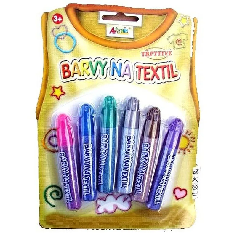 Třpytivé barvy na textil