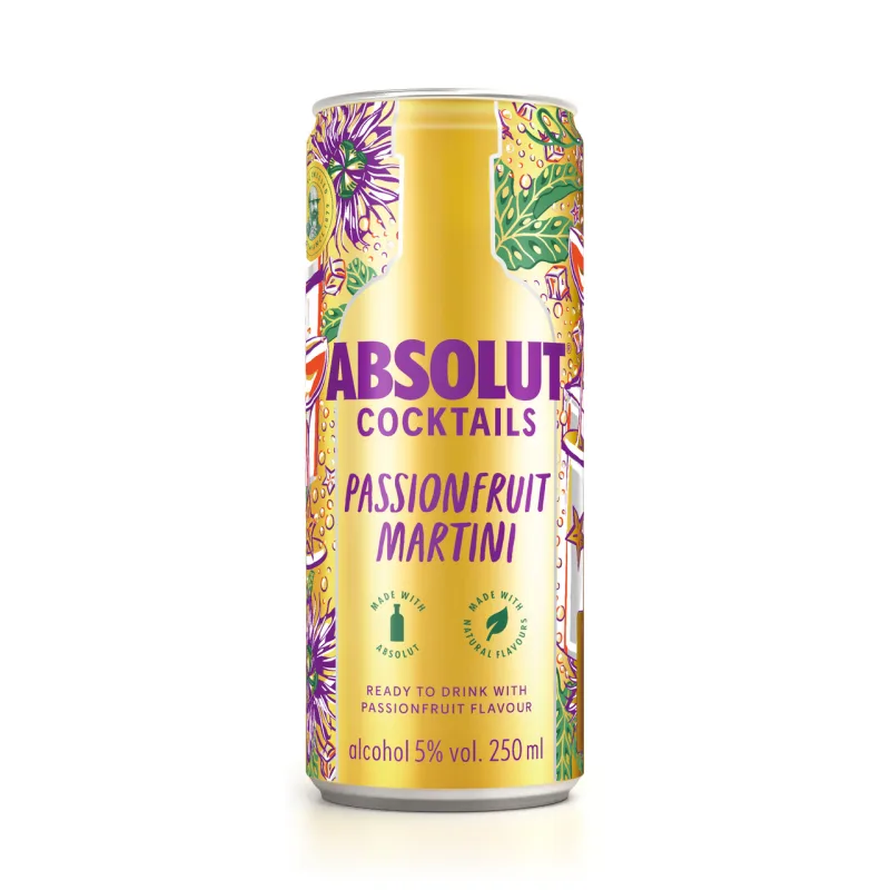 Absolut Passion Fruit Martini Cocktail 5% 250mlx6