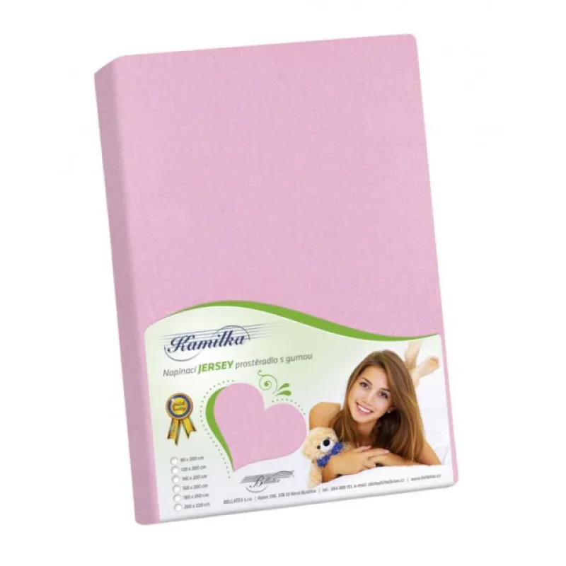 Bellatex Prostěradlo jersey - růžová - 220x200 cm