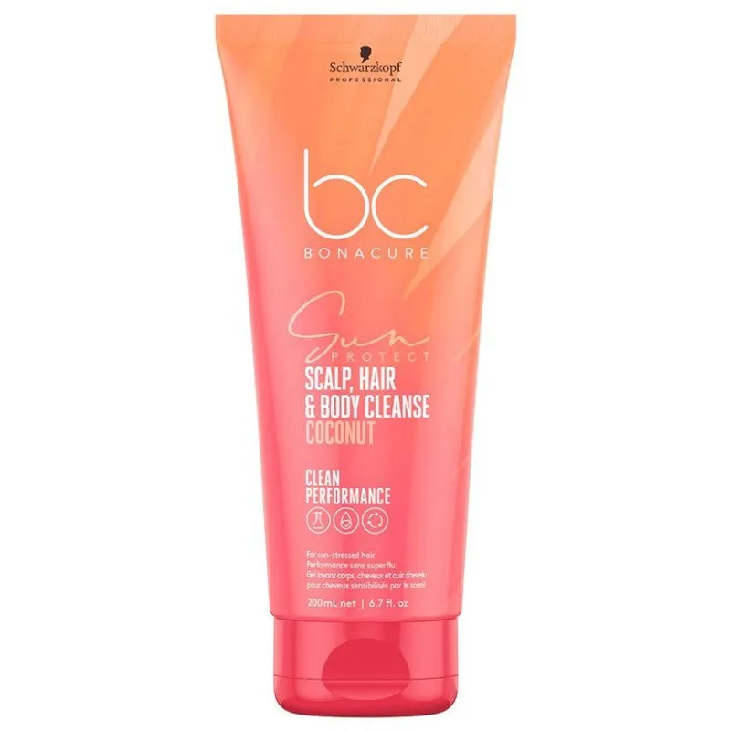 SCHWARZKOPF BC Sun Protect Scalp, Hair And Body Cleanse 200ml - slnečný šampón 3v1