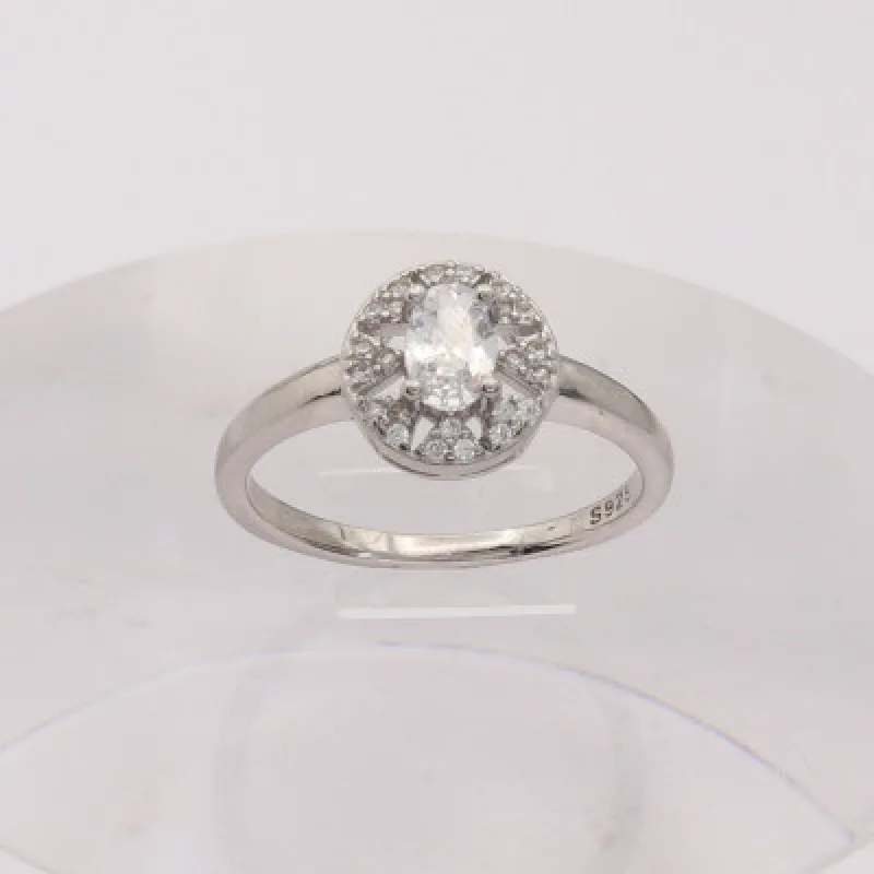 Strieborný prsteň s kameňom KA R2929, 56