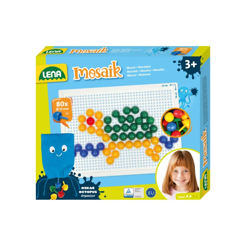 Lena Mozaika klobúčik 1,5cm hladký 80ks v krabici 24x21x3,5cm