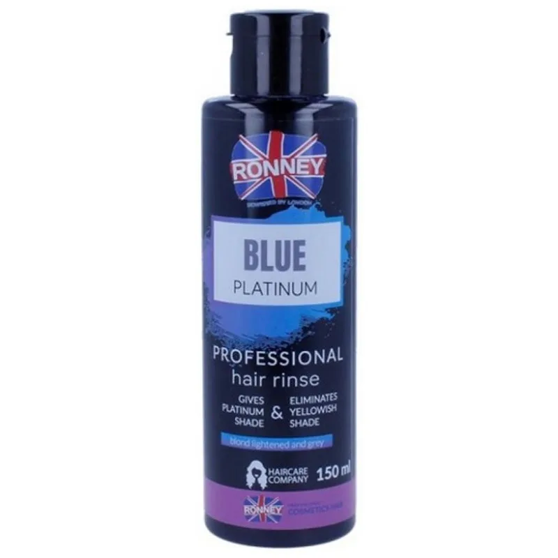RONNEY Blue Platinum Hair Rinse 150ml - preliv proti žltému nádychu vlasov