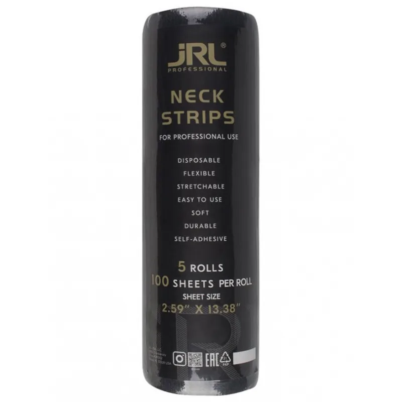 JRL Professional Neck Strips Black - ochranné krepové goliere - 5x100 útržkov - čierne