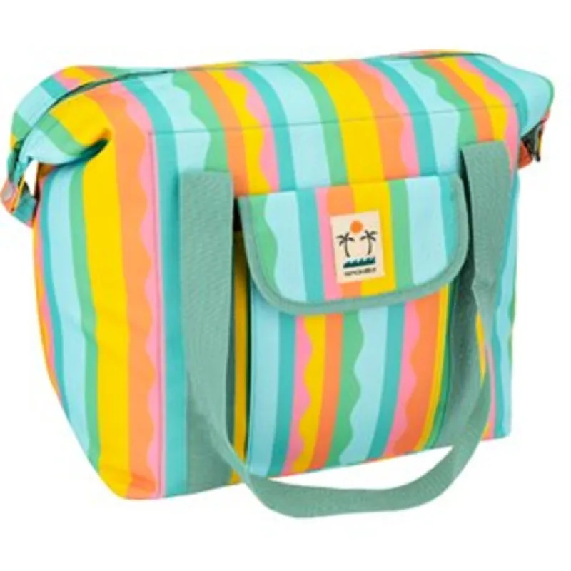 Plážová termotaška Spokey San Remo, barevné pruhy, 28 litrů