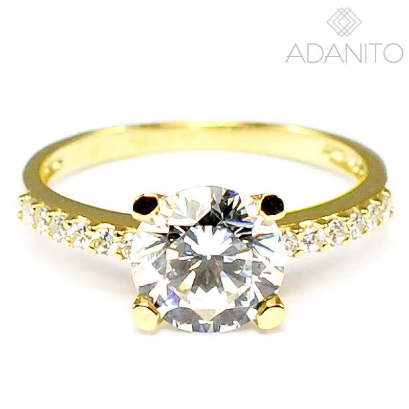 Zlatý prsteň so zirkónmi ADANITO BRR0132G, 56, 2.49 g