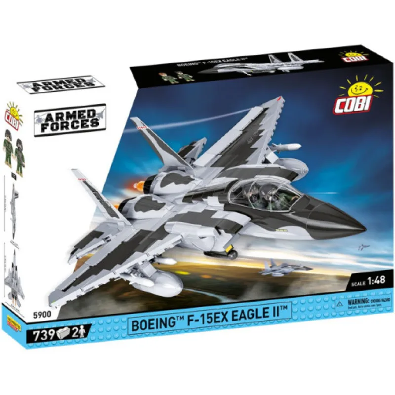 Cobi 5900 Armed Forces Boeing F-15EX Eagle II, 1:48, 739 kostek, 2 figurky