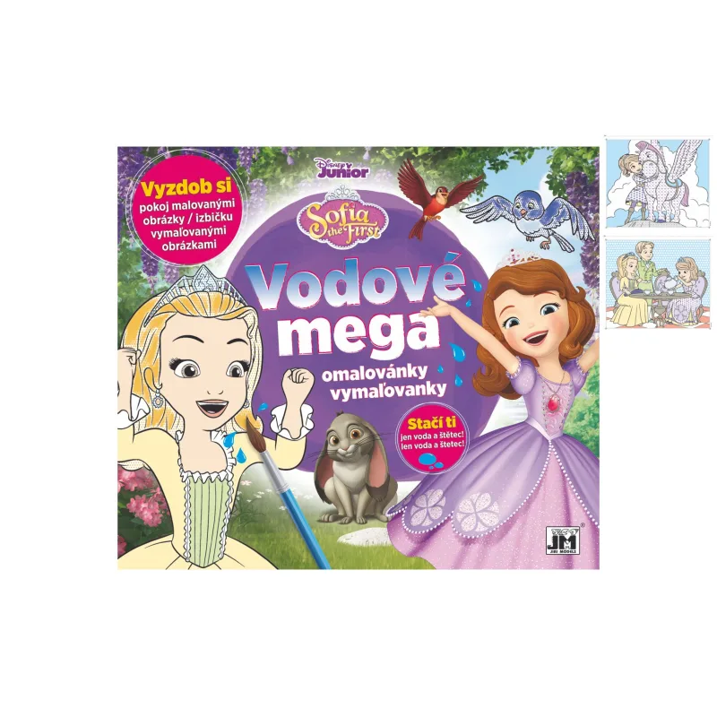 Jiri Models Vodové mega omaľovánky Maľuj vodou! Sofia Prvá 33x29cm