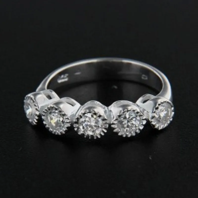 Strieborný prsteň s kameňom KA R160, 51