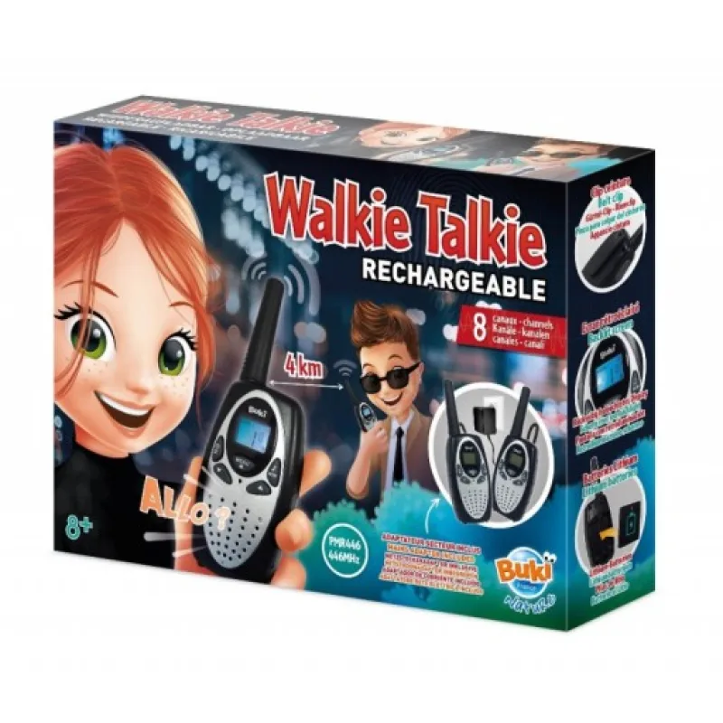 BUKI Vysílačky Walkie Talkie 4km - dobíjecí baterie