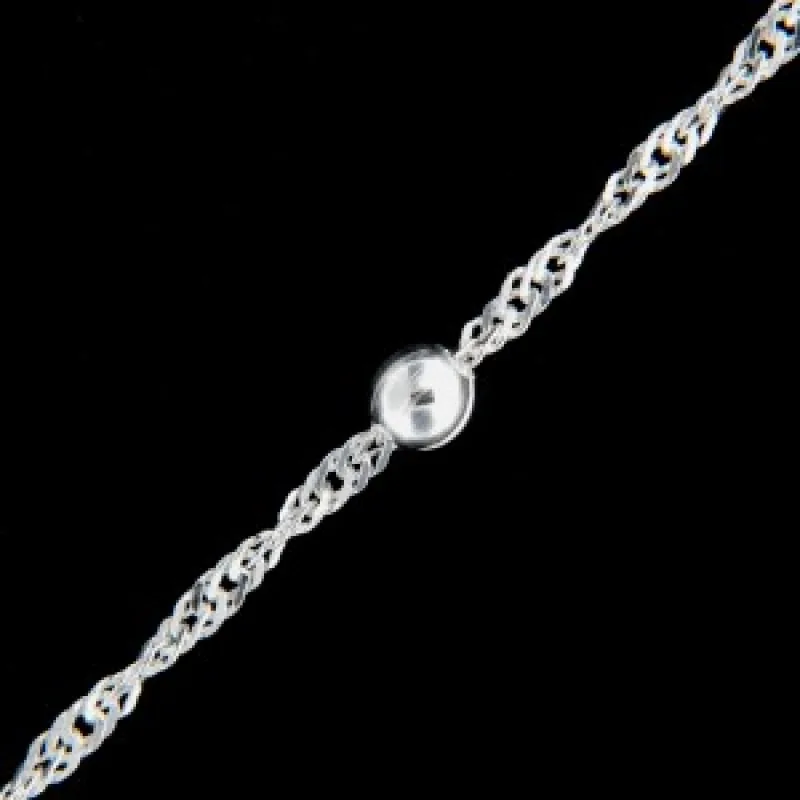 Strieborná retiazka KA SING4MM30RH, 42 cm, 3.50 g