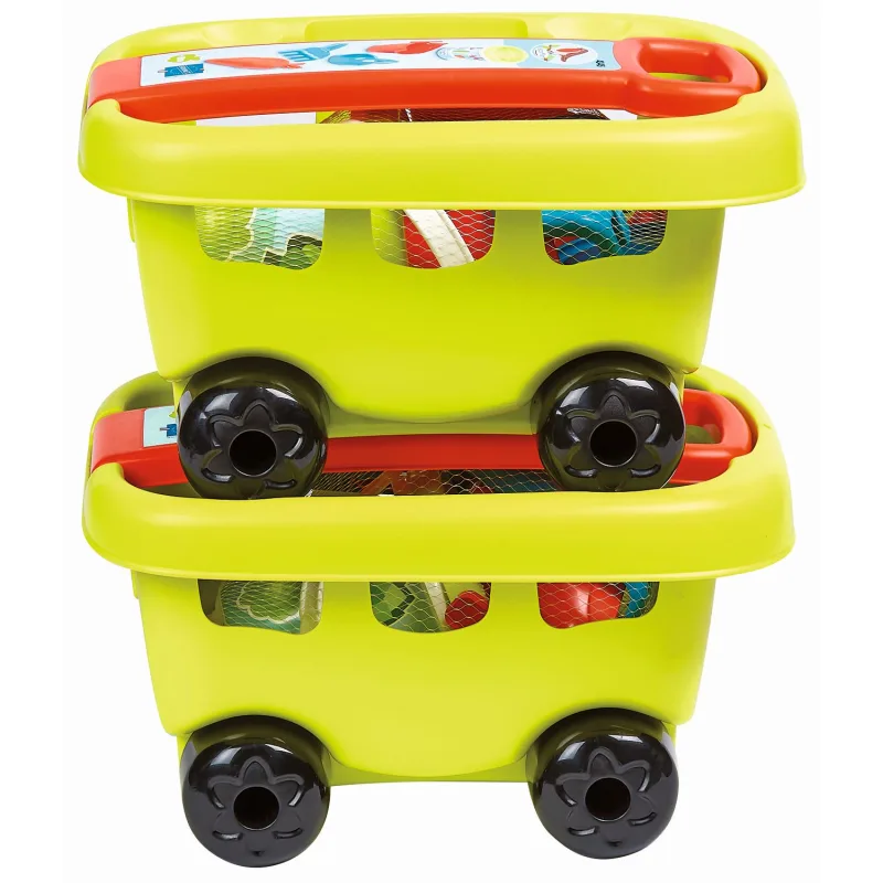 Ecoiffier Záhradný vozík s vedrom a príslušenstvom.