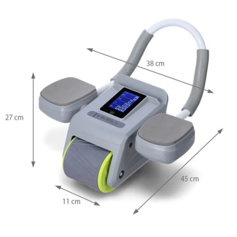 Posilovací válec na břicho HMS KA08 šedý s automatickým odskokem
