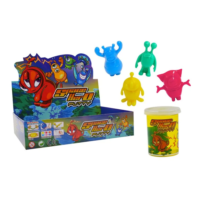 Teddies Sliz - hmota 80g mimozemšťan 6cm mix farieb