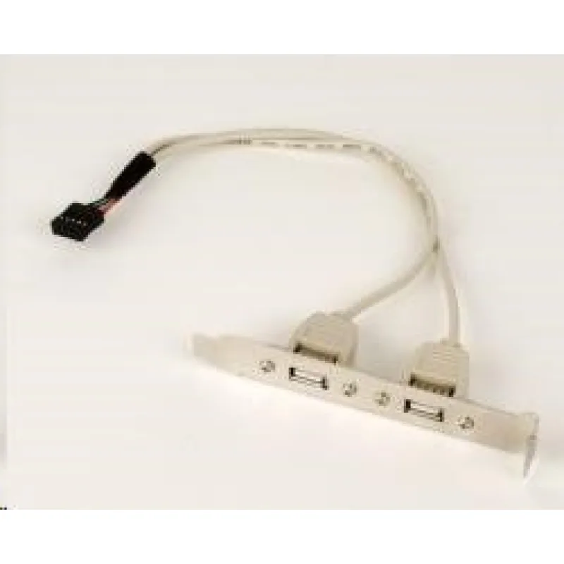 GEMBIRD Záslepka s 2x USB 2.0 porty - zadní do case CCUSBRECEPTACLE