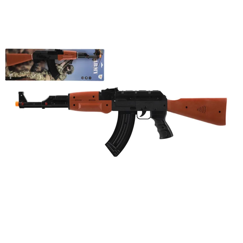 Teddies Samopal ARMY plast 62cm na batérie so zvukom so svetlom na karte