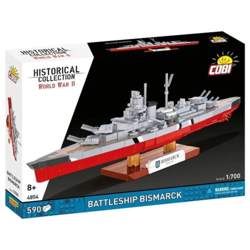 Cobi 4854 II WW Battleship Bismarck, 1:700, 590 kostek
