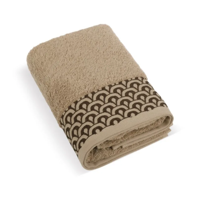 Bellatex Froté ručník kolekce Krajka Hnědá - 50x100 cm
