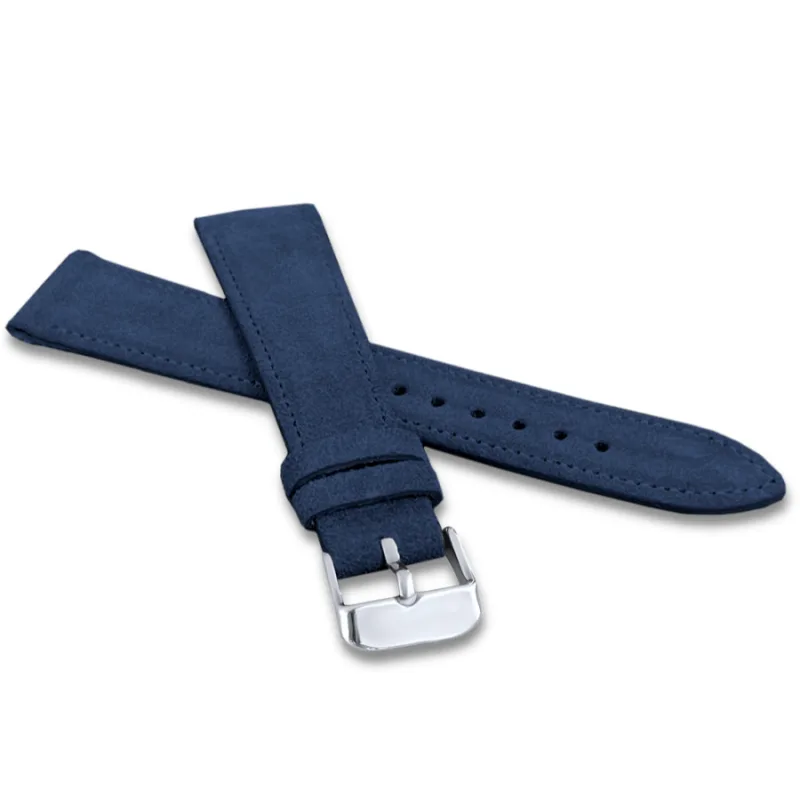 Modrý prešívaný remienok SUEDE z luxusnej kože TOP GRAIN - 14 LAVVU LSAEL14