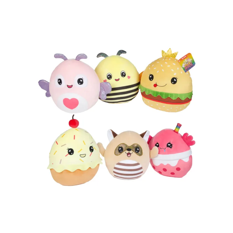 Teddies Zvieratko/Jedlo plyšové 21x25cm 6 druhov