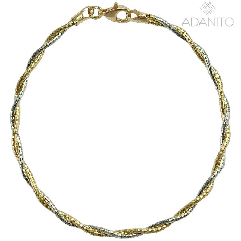 Pozlátený strieborný náramok ADANITO SSNK013377G, 20 cm