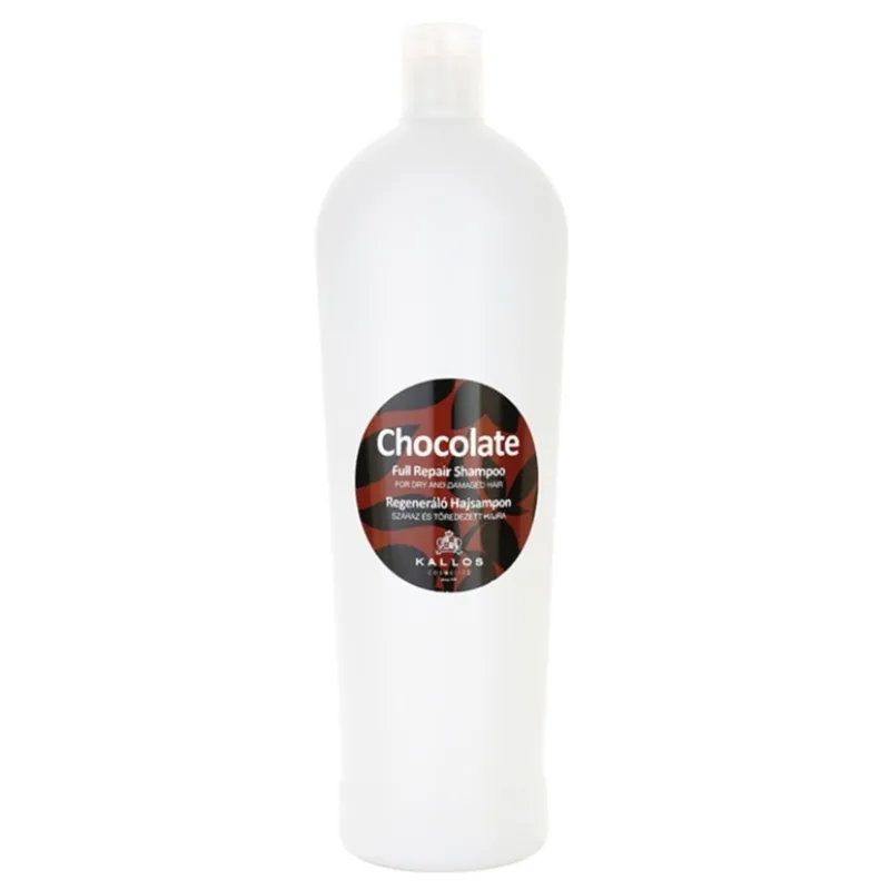 KALLOS Chocolate Repair Shampoo 1000ml - šampón na suché lámavé vlasy