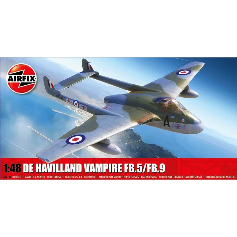 Airfix Classic Kit lietadlo A06108 - De Havilland Vampire FB.5/FB.9 (1:48)