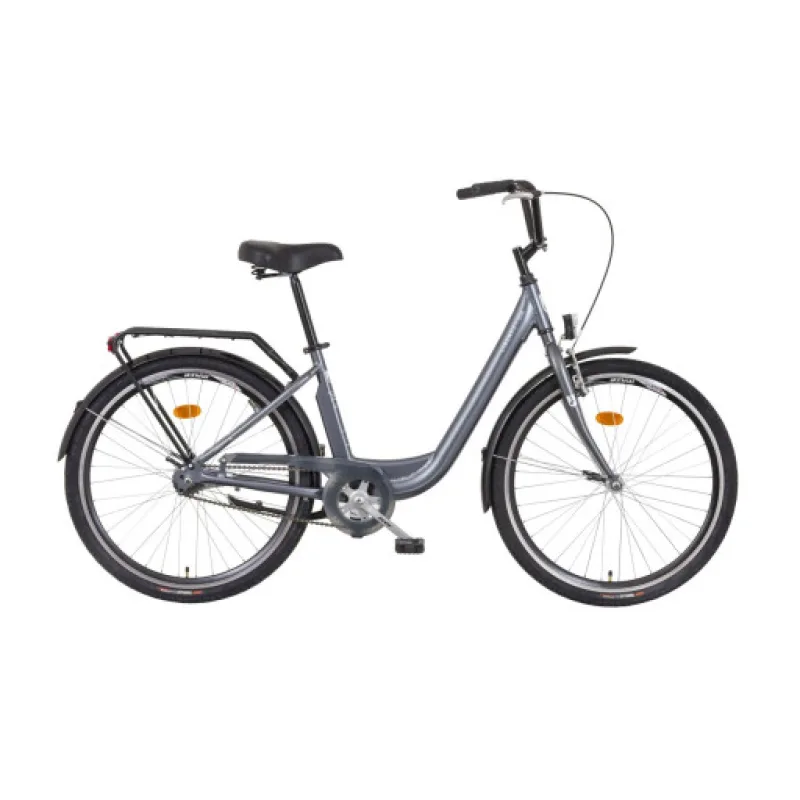 LIBERTY Městské jízdní kolo VIA 1spd. 26" 2026 antracitové, Přední vidlice Pevná