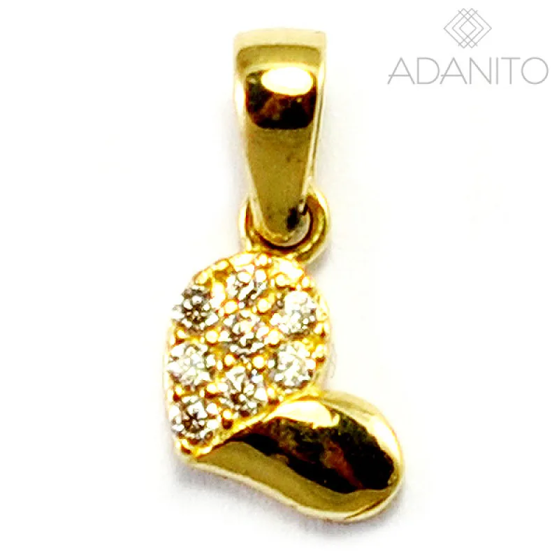 Zlatý prívesok srdce so zirkónmi ADANITO BRP1093G