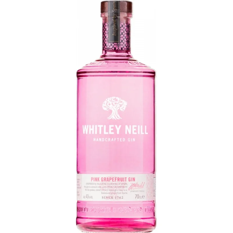 Whitley Neill Pink Grapefruit Gin 43% 0,7 l (čistá fľaša)