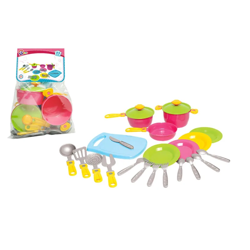 Teddies Sada riadu s doskou plast v sieťke 20x12x12cm