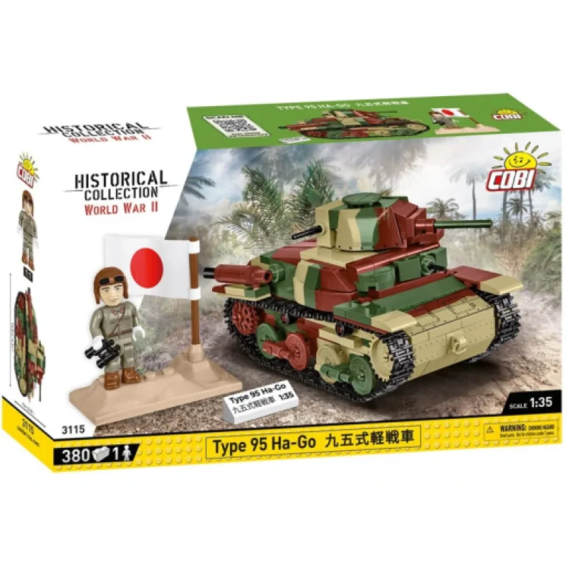 Cobi 3115 II WW Type 95 Ha-Go, 1:35, 380 kostek